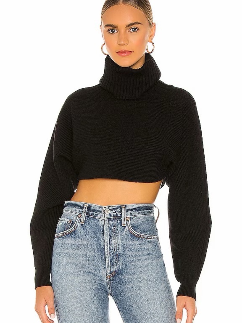 L'Academie Maven Crop Turtleneck Sweater, NWT